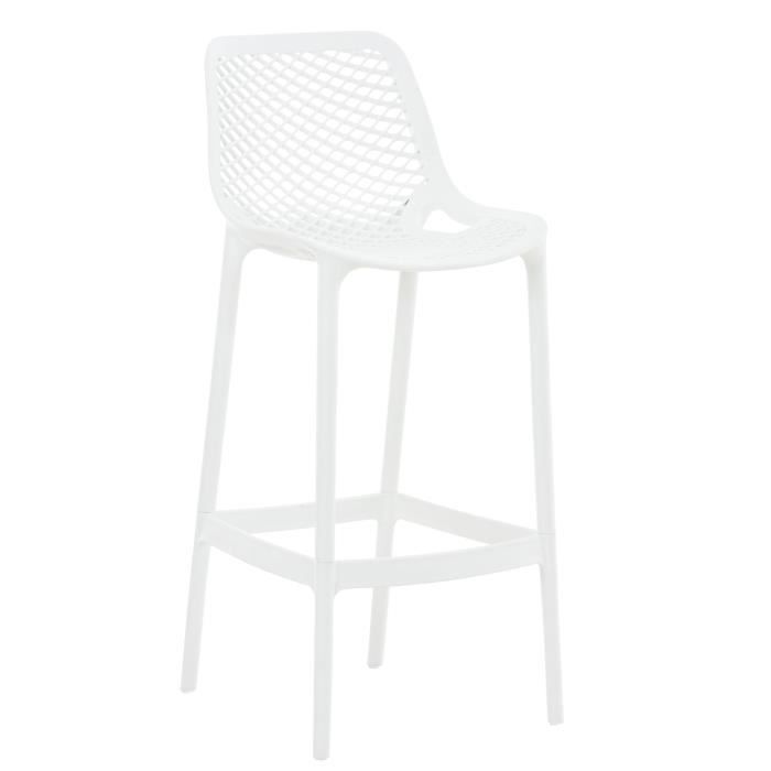 Taburete de bar exterior - blanco - 105 cm