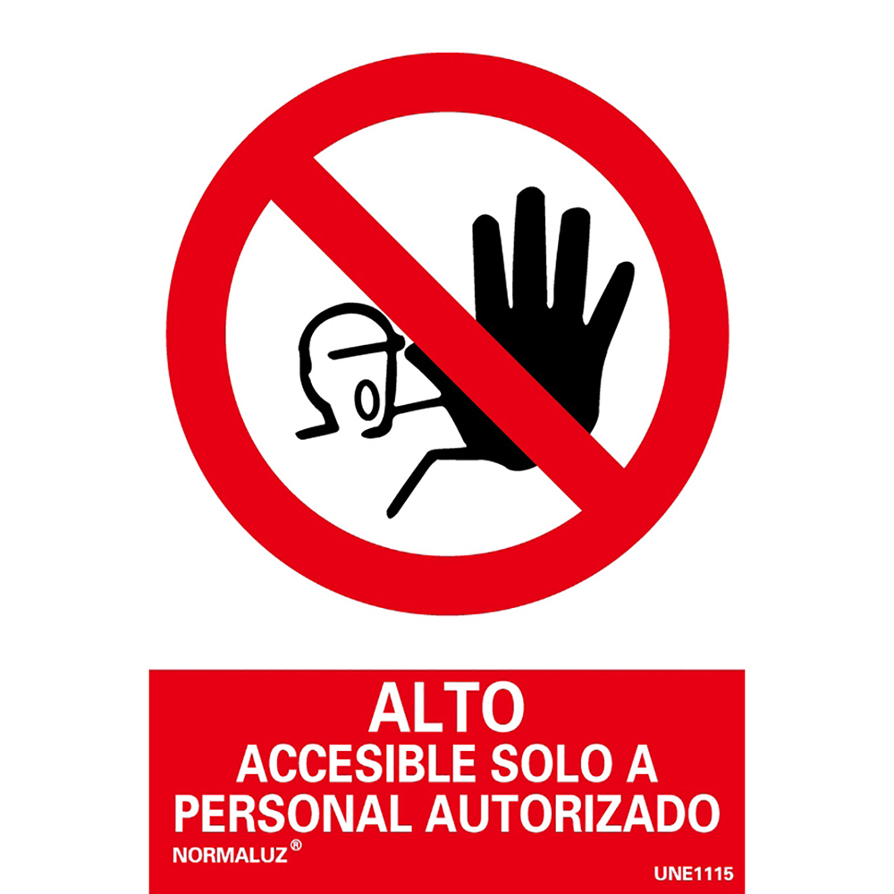 Señal prohibido paso solo personal autorizado rd40006
