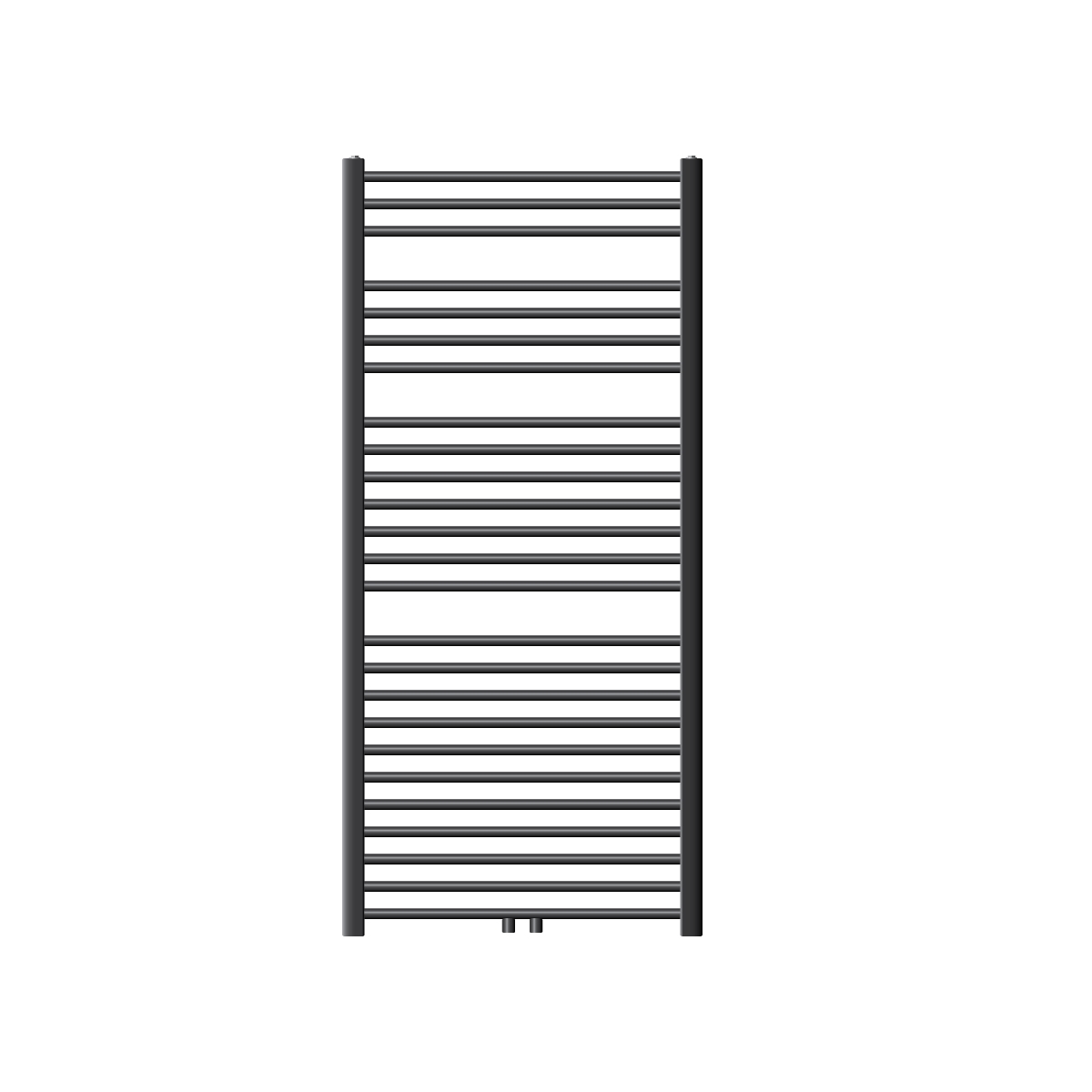 Radiador de baño sahara 750x1500 mm antracita curvado con conexión central
