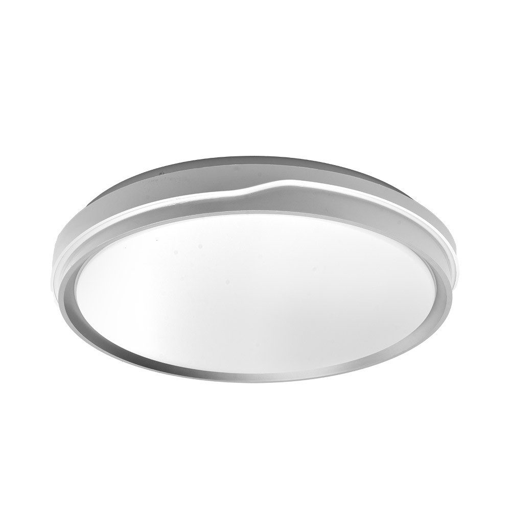 Plafón 60w 3000-4200-6500k blanco plata 7,5x50x50cm 5400lm con remoto anuar