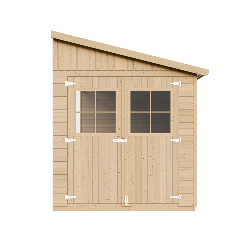 Cobertizo de madera sin pared lateral - 6 m² - Timbela m339