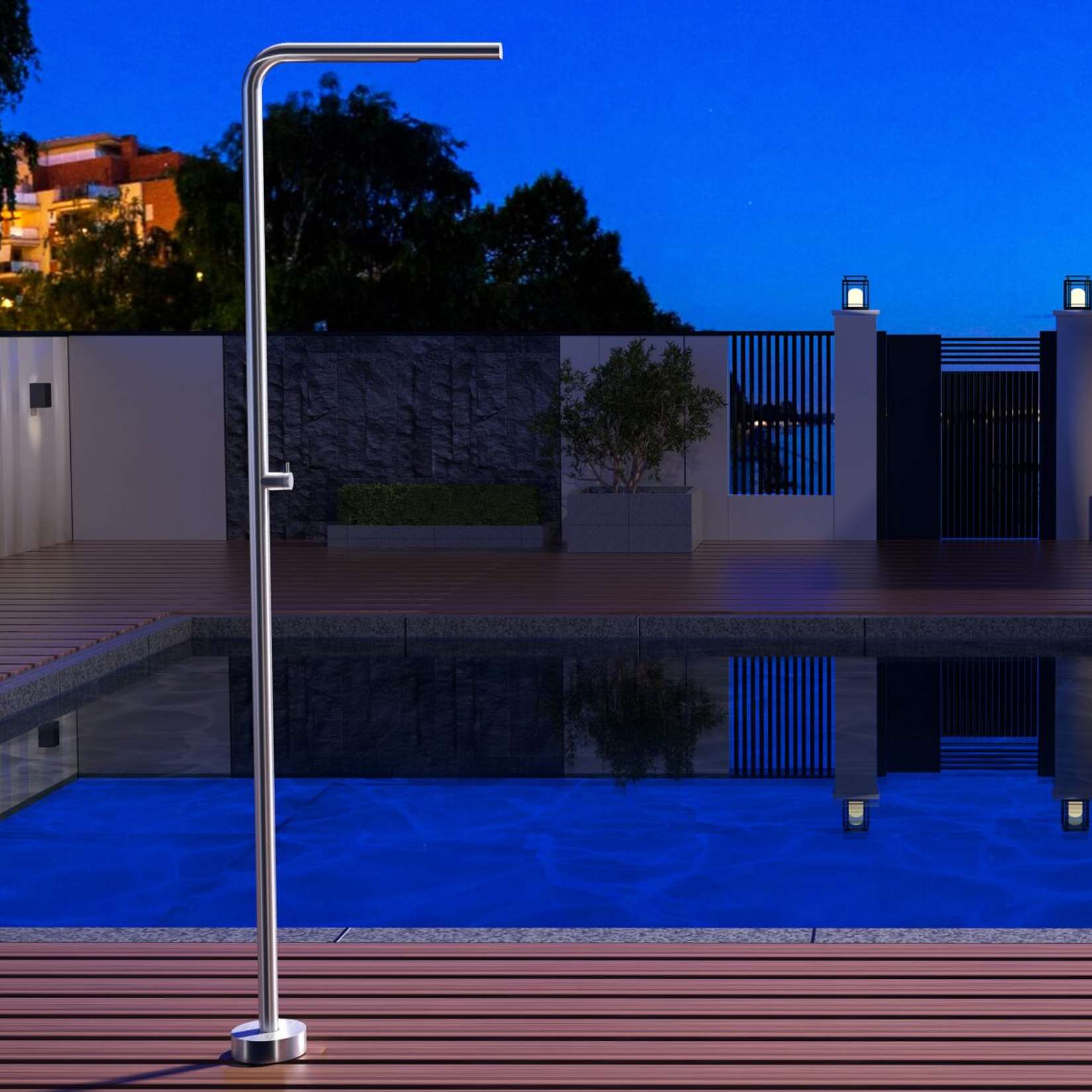 Ducha de piscina texas en acero inox | poolimex