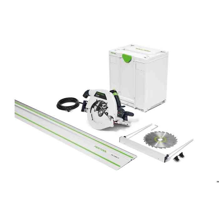 Sierra circular portátil hk 85 eb-plus-fs - festool - con riel de guía fs 1