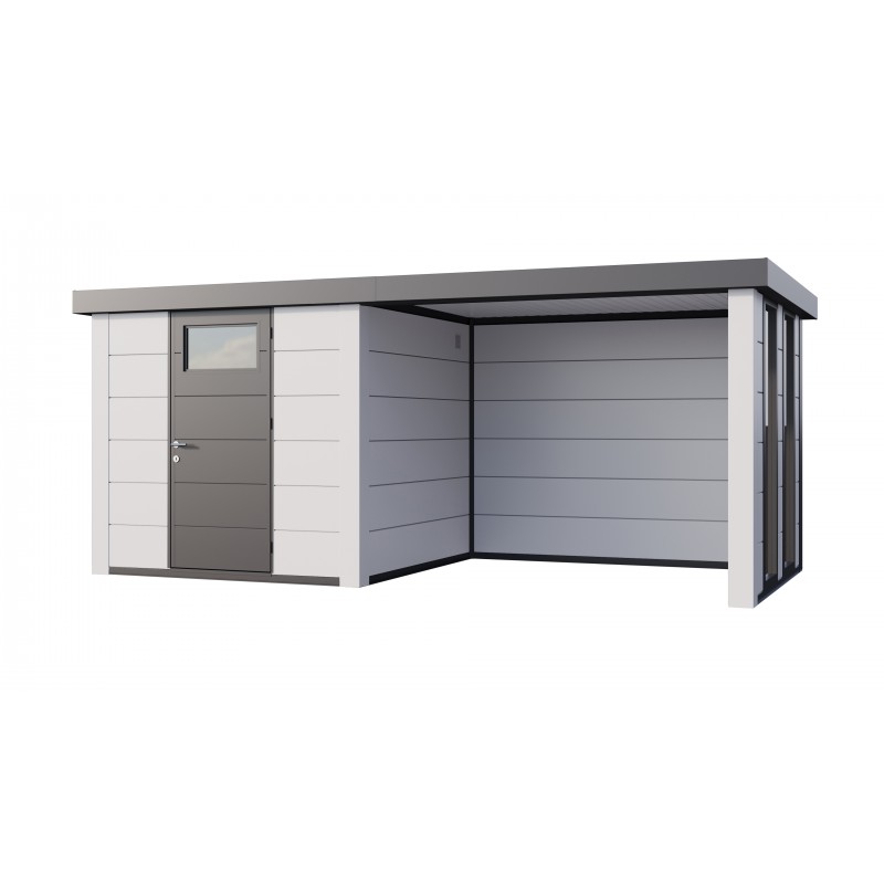 Caseta jardin nh4 c apoyo e ventanas a der | blanco / blanco | novo habitat