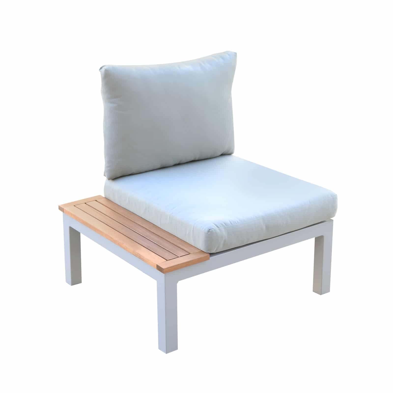 Sillón de jardín chillvert bérgamo aluminio 78,2x76,6x73 cm gris con mesa i