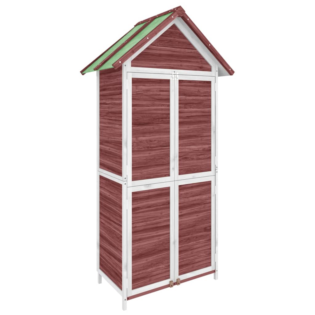 vidaXL cobertizo herramientas jardín madera pino moca 89x52,5x175 cm