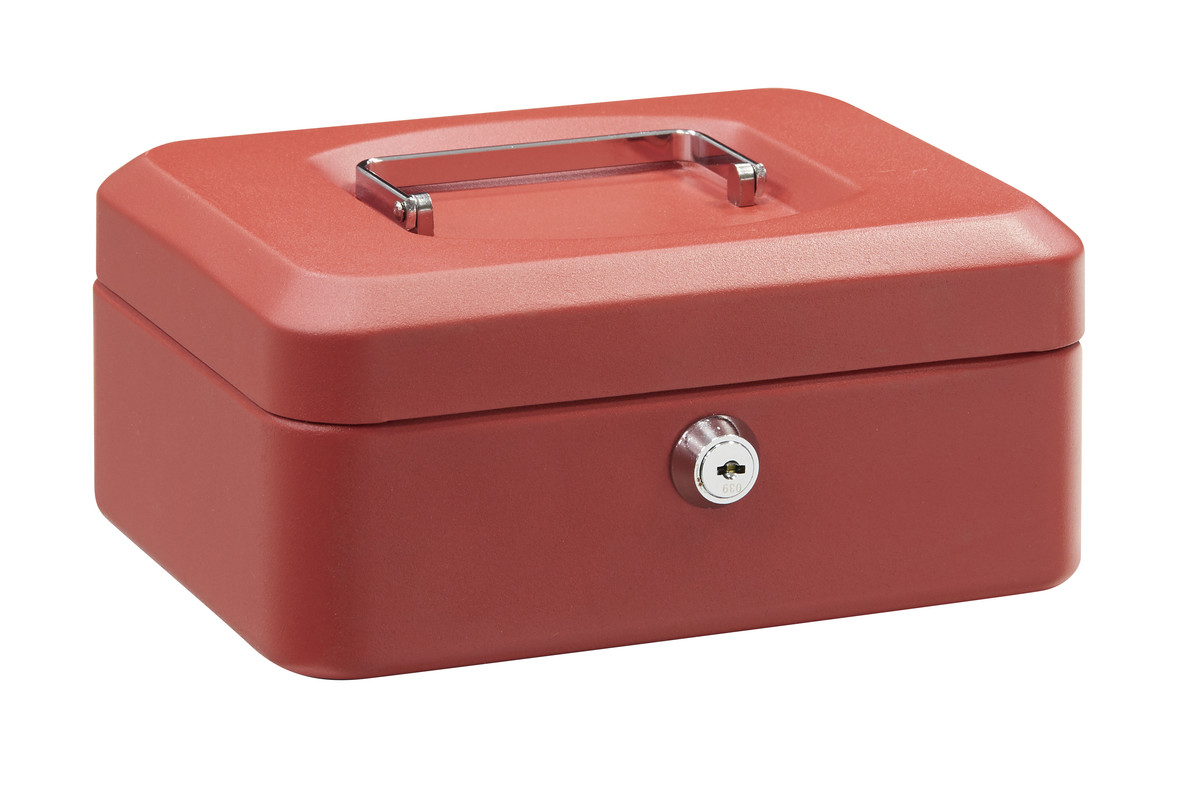 Arregui elegant c9224 caja caudales acero con bandeja, 20 cm ancho, rojo