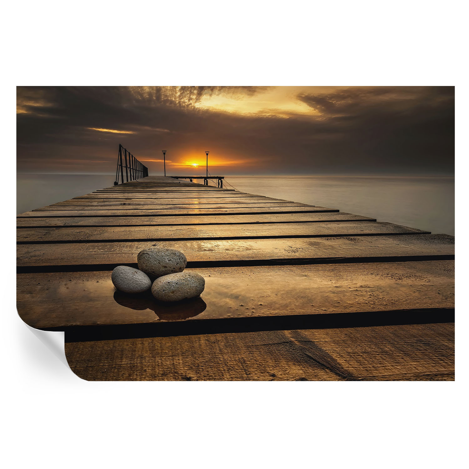 Papel pintado autoadhesivo atardecer 104x152 tulup