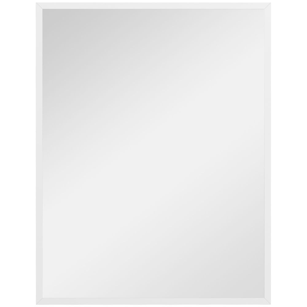 Espejo de pared 70x2x90 cm mdf, vidrio color blanco Homcom
