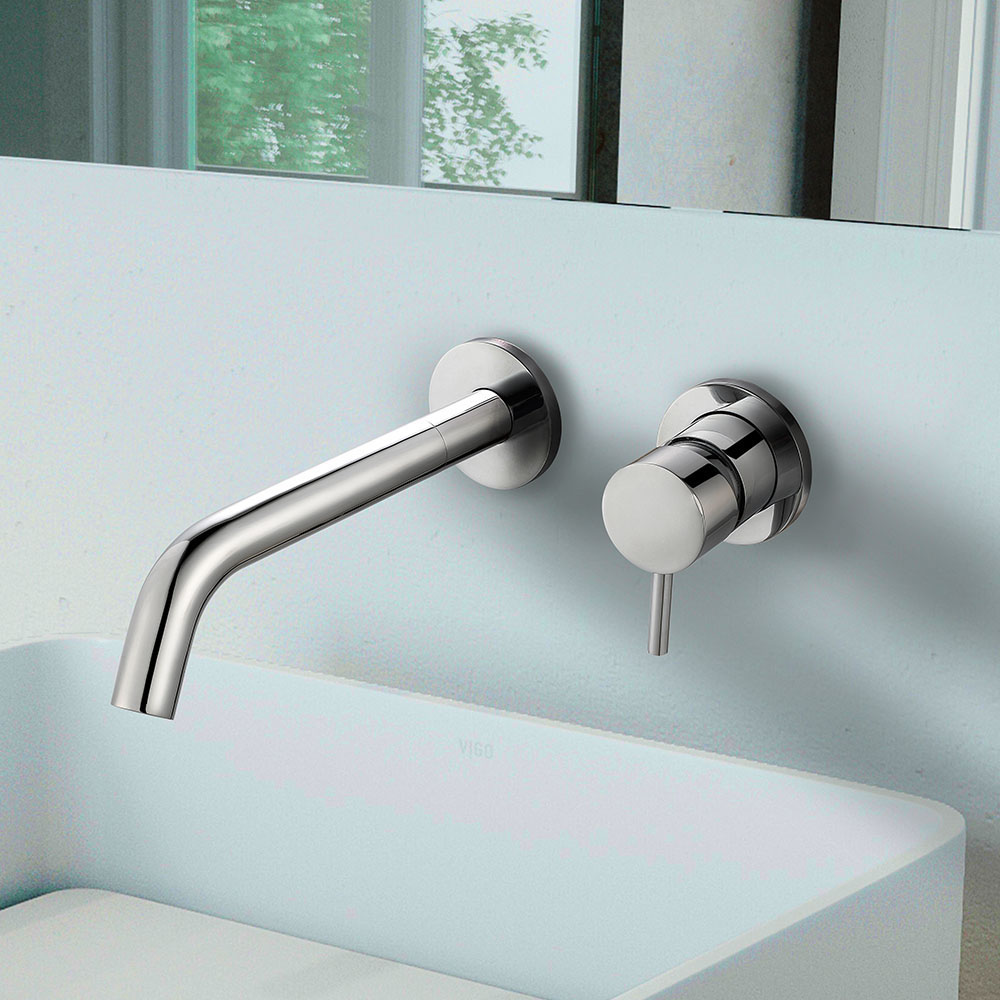Kibath grifo empotrado de lavabo monomando zuñi cromo brillo de latón