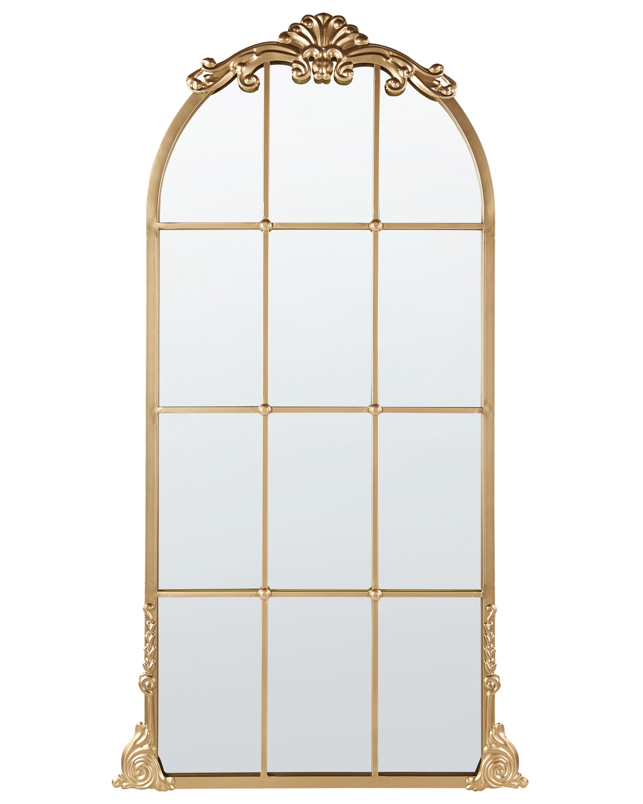 Espejo de pared noidan 66 cm 124 cm metal dorado