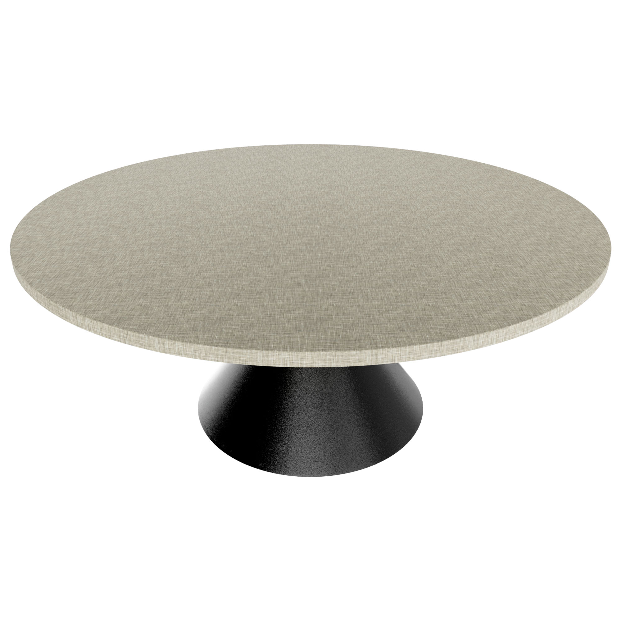 Graal negro - mesa ø120 cm base doble en metal negro gris texturizado