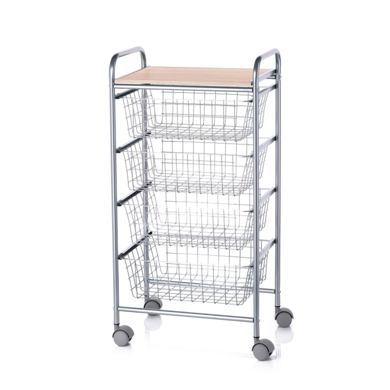 Carrinho de cozinha, carrinho de arrumação fiesta, faia-branco