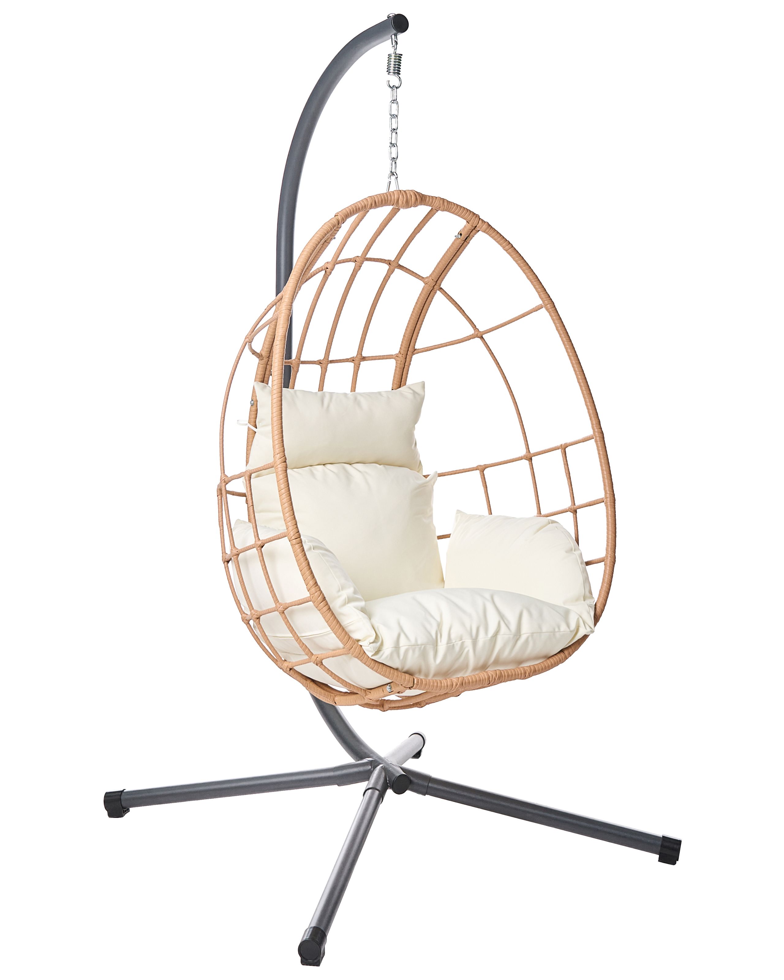 Sillón colgante con soporte malcesine metal natural
