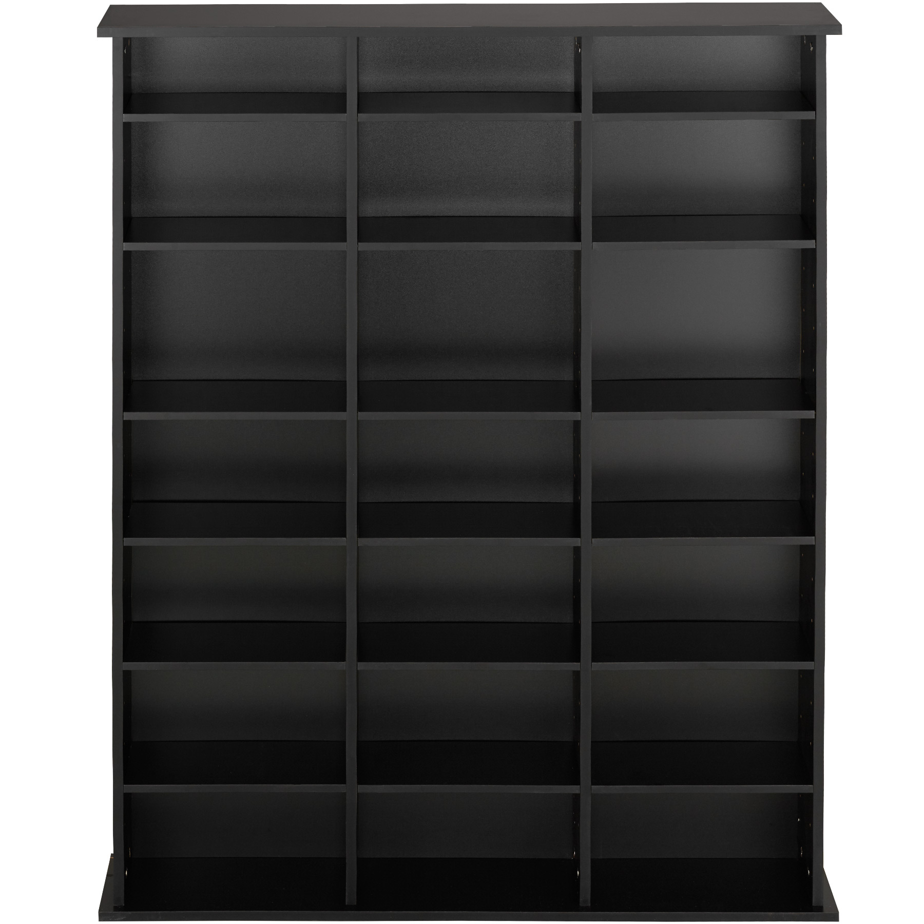 Estantería para cd y estantes regulables 105,5x19x136,5cm negro