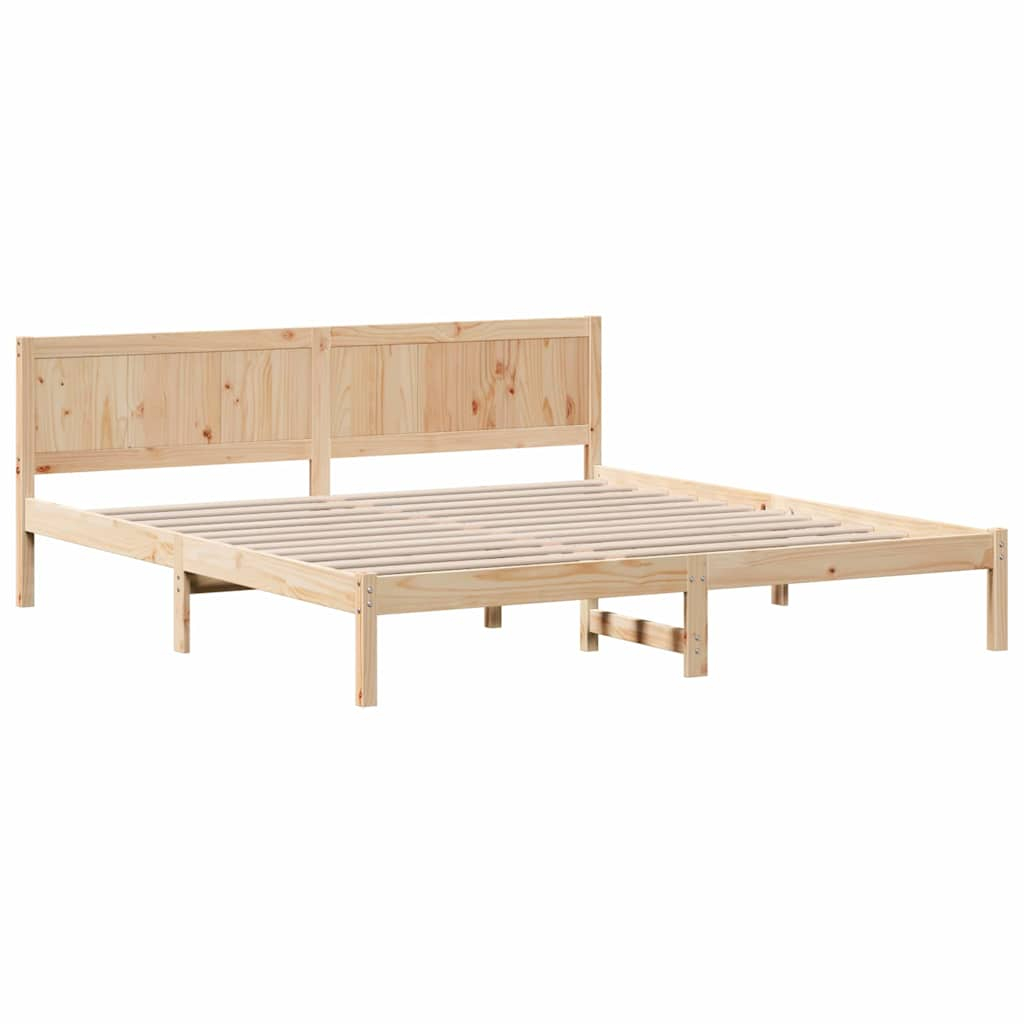 vidaXL estructura de cama marrón 180 x 200 cm madera maciza de pino