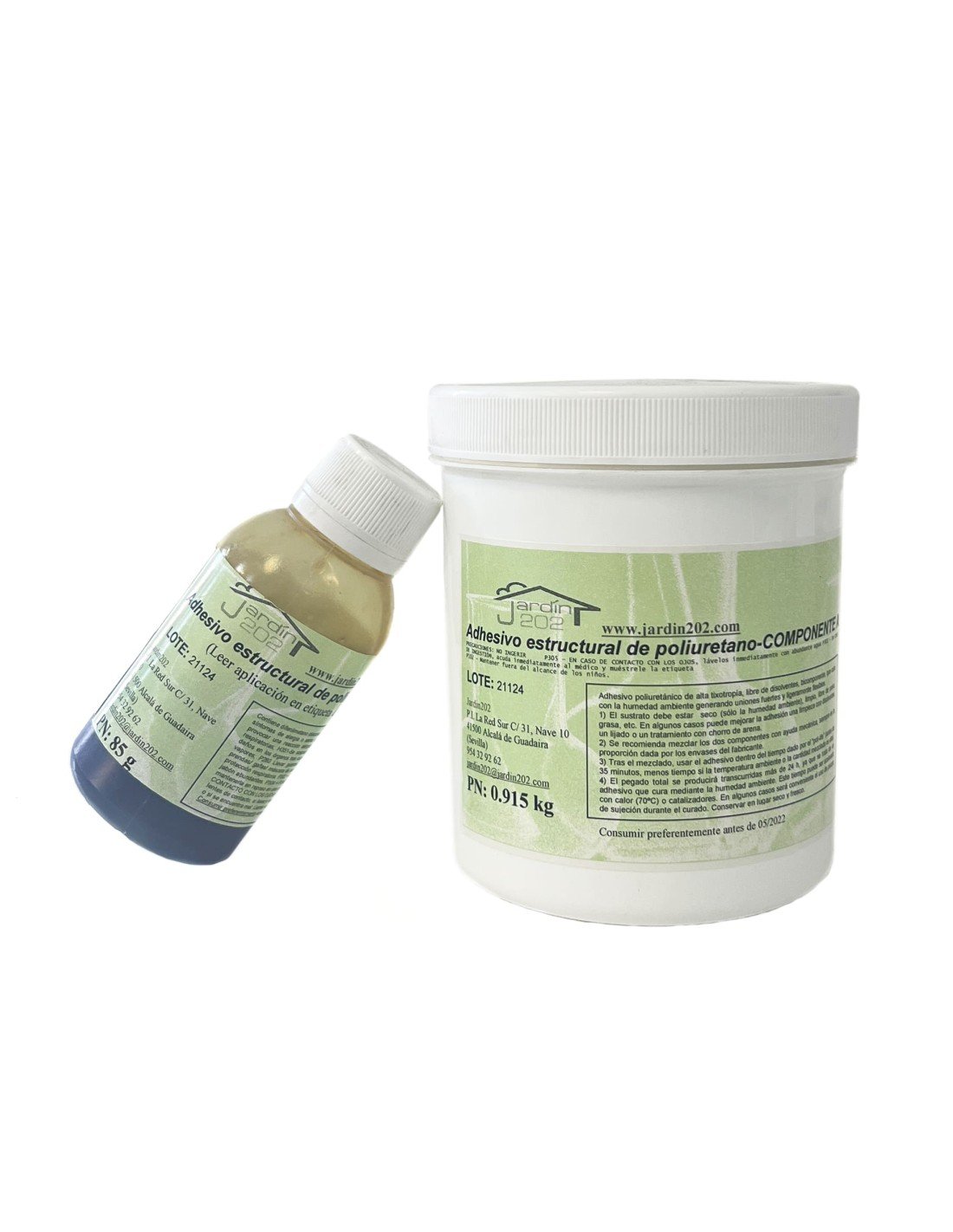 Jardin202 - pegamento suelos de caucho y cesped 1kg bicomponente