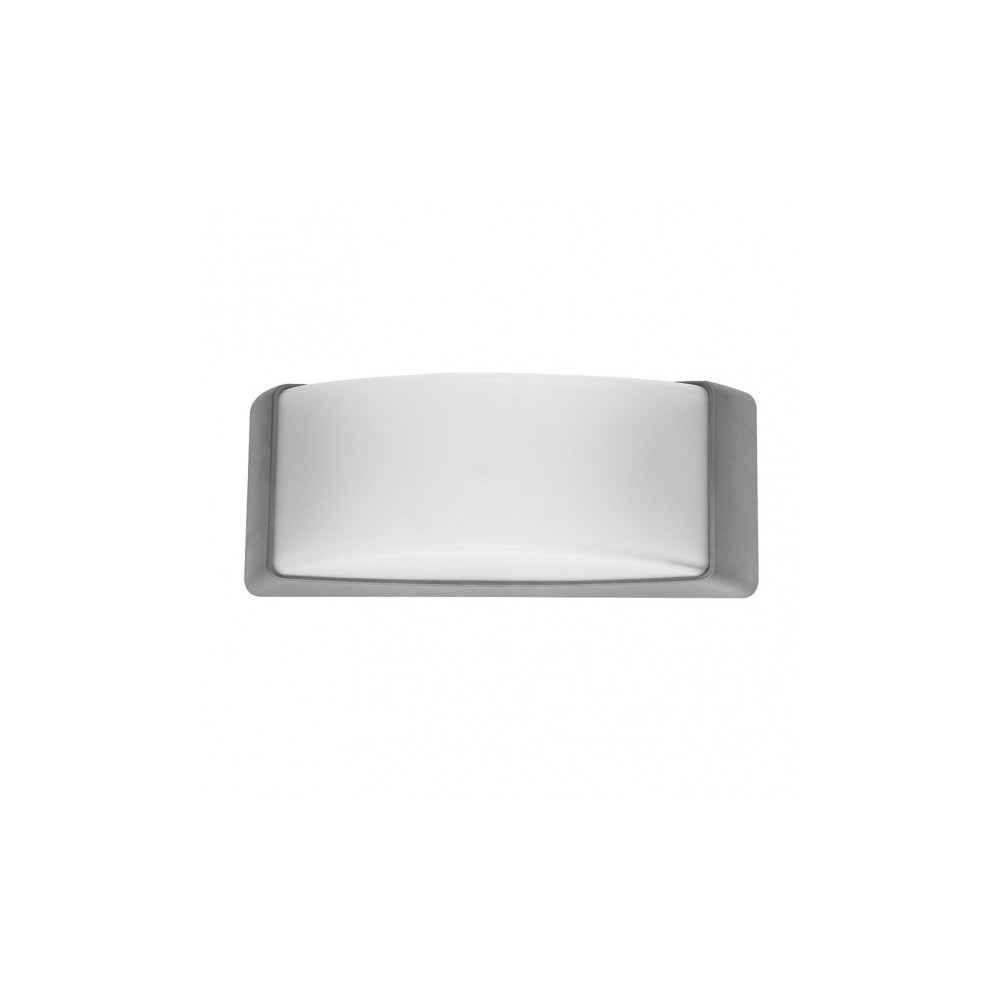 Aplique de exterior - azuki - policarbonato - gris - ip65 - 12,9x32x13 cm