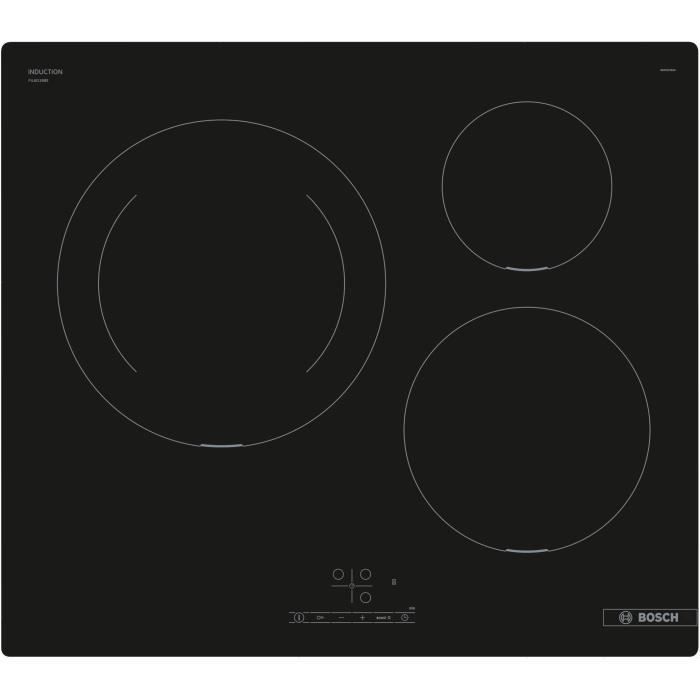 Inducción de mesa 60cm - Bosch puj611bb5e ser4 negro - 3 zonas - l592xp522