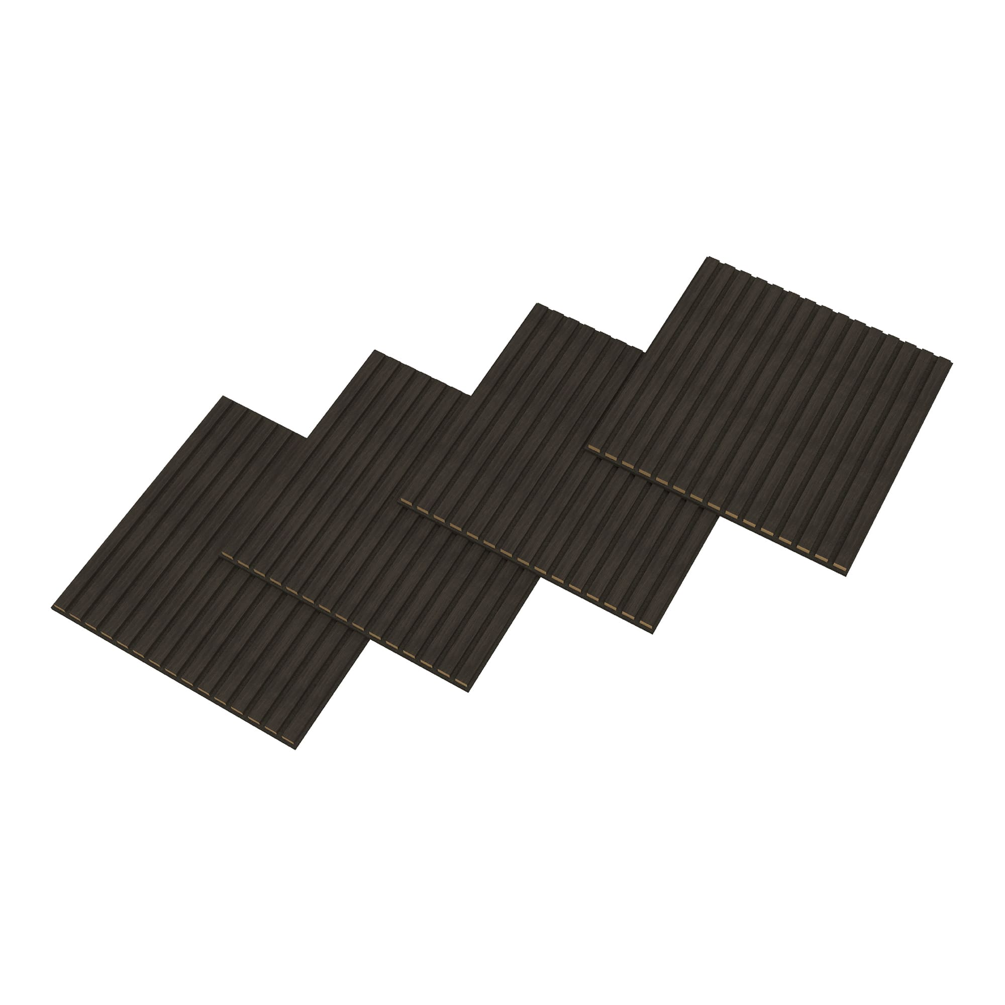 Set de 8 paneles acústicos vang 3d 2,88 m² lamas lineales - roble gris