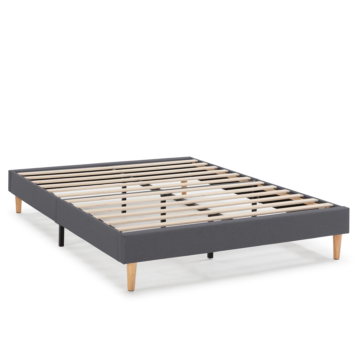Base tapizada aura 150x190 cm gris oscuro
