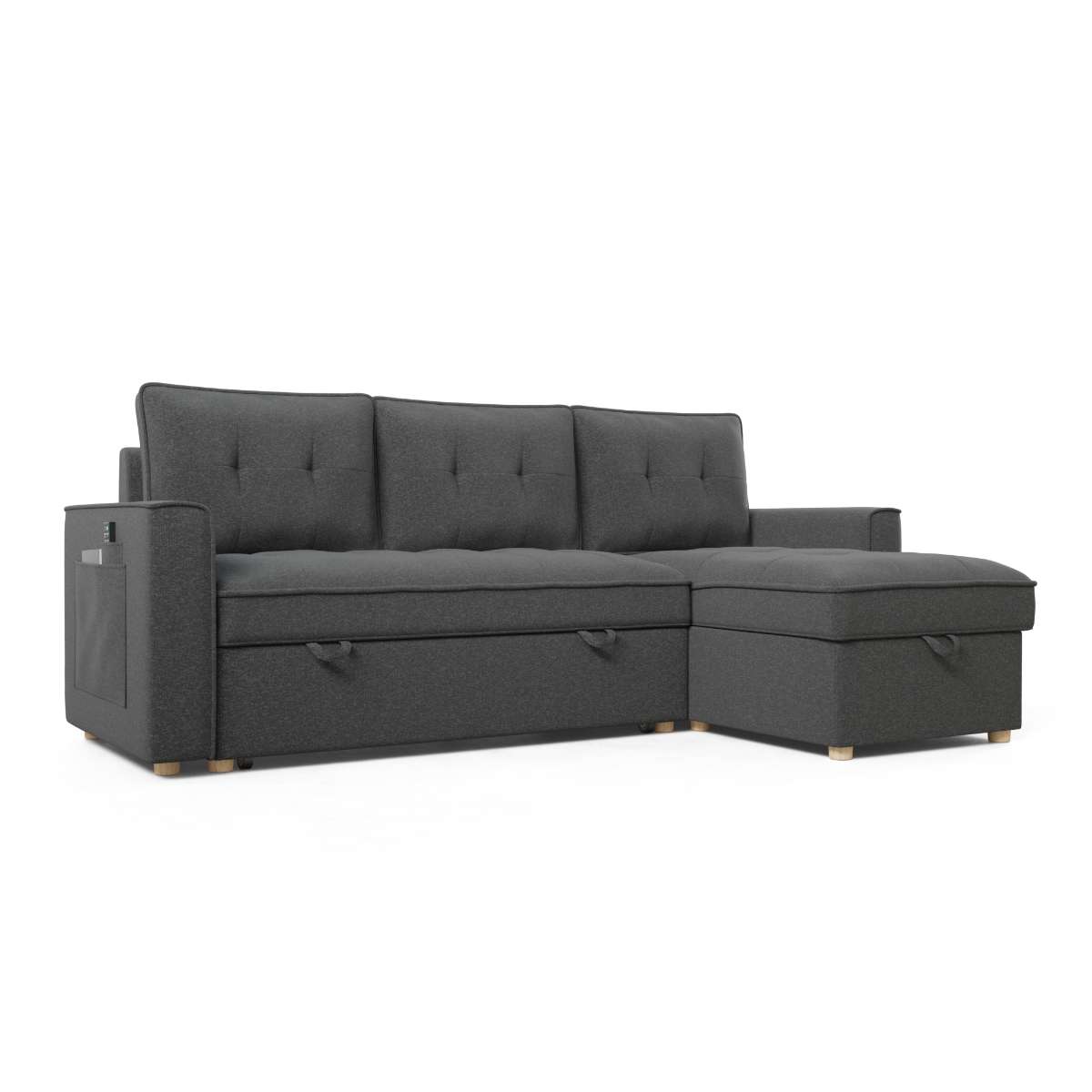 Nalui sofá cama haven gris antracita