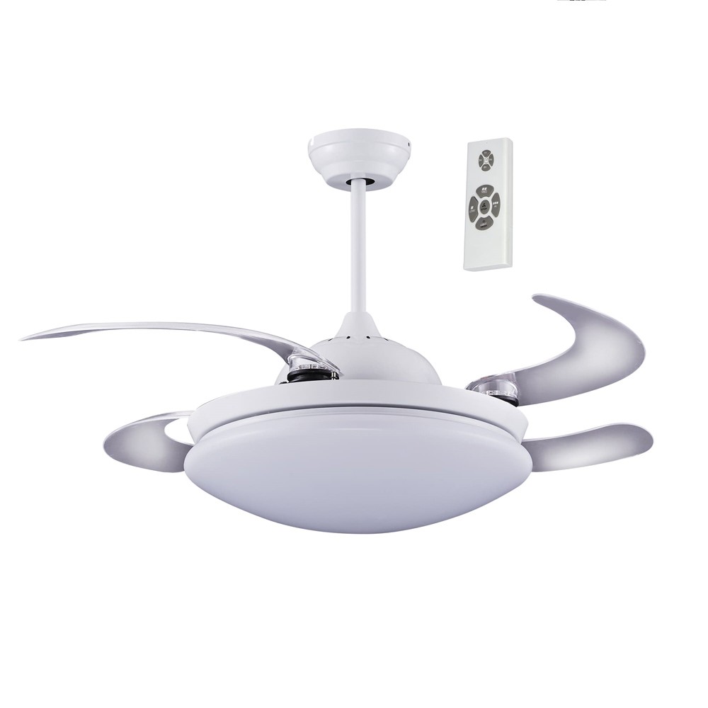 Ventilador de techo con luz LED twin blanco con aspas plegables ø112