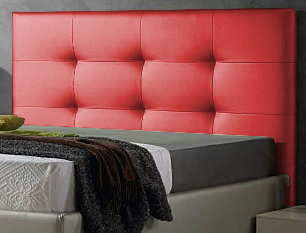 Cabecero de cama texas cabezal tapizado en polipel 180x 70 cm rojo