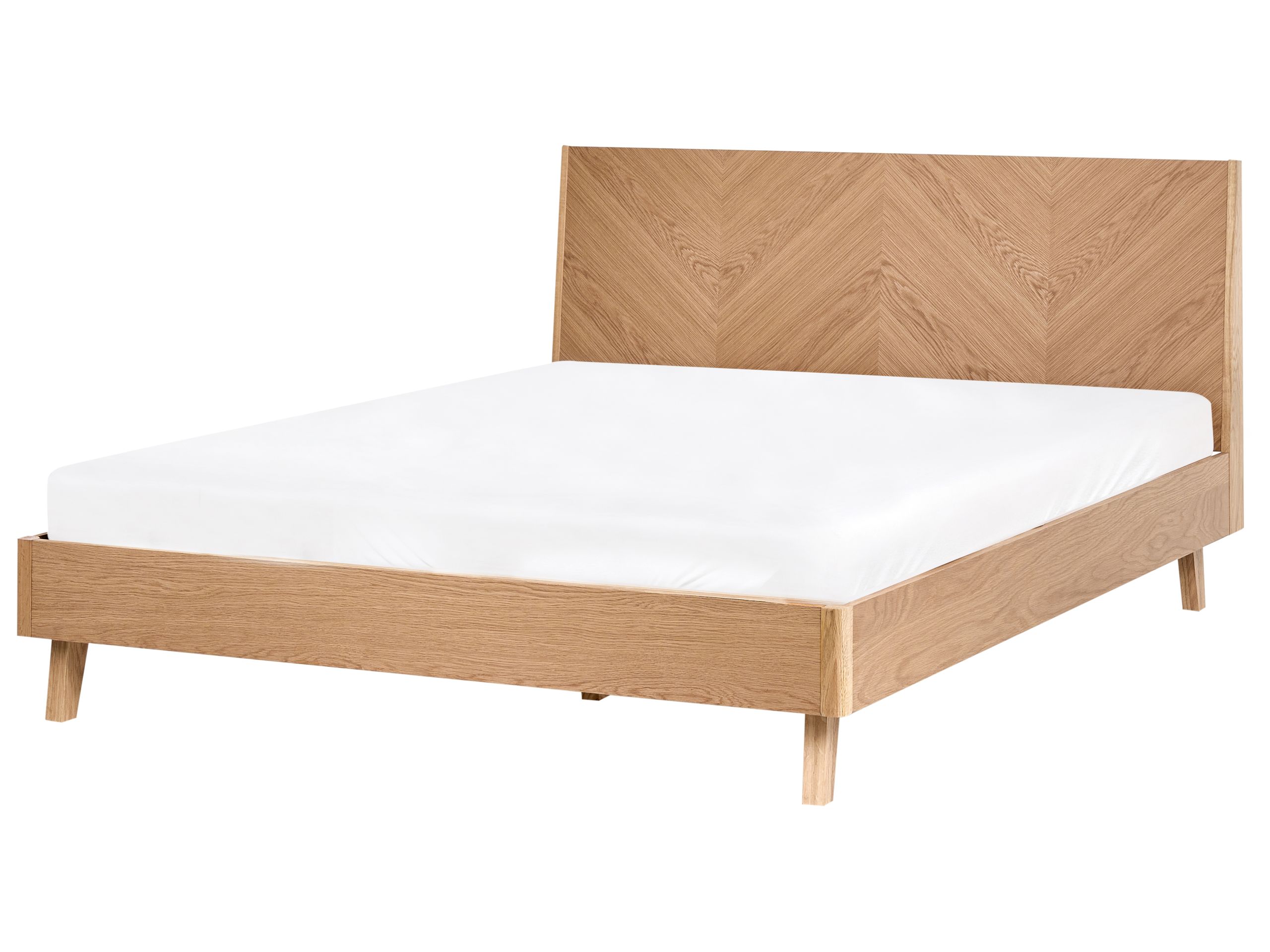 Cama wizernes 140 x 200 cm roble claro