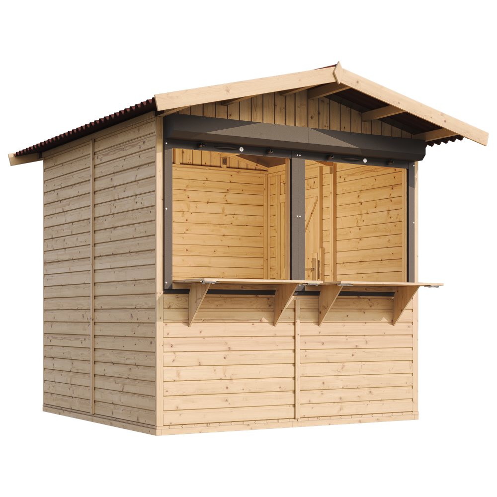 Caseta de jardín de madera 253x263cm/4 m2 - Timbela m149z