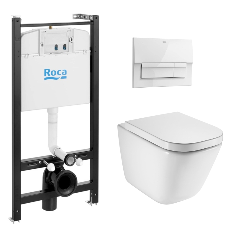 Roca active cisterna y pulsador blanco br new con inodoro roca the gap