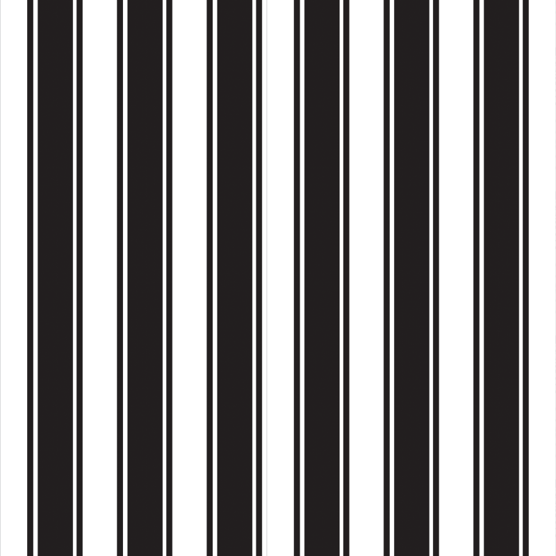 Papel pintado rayas blanco y negro 60cm por 300cm