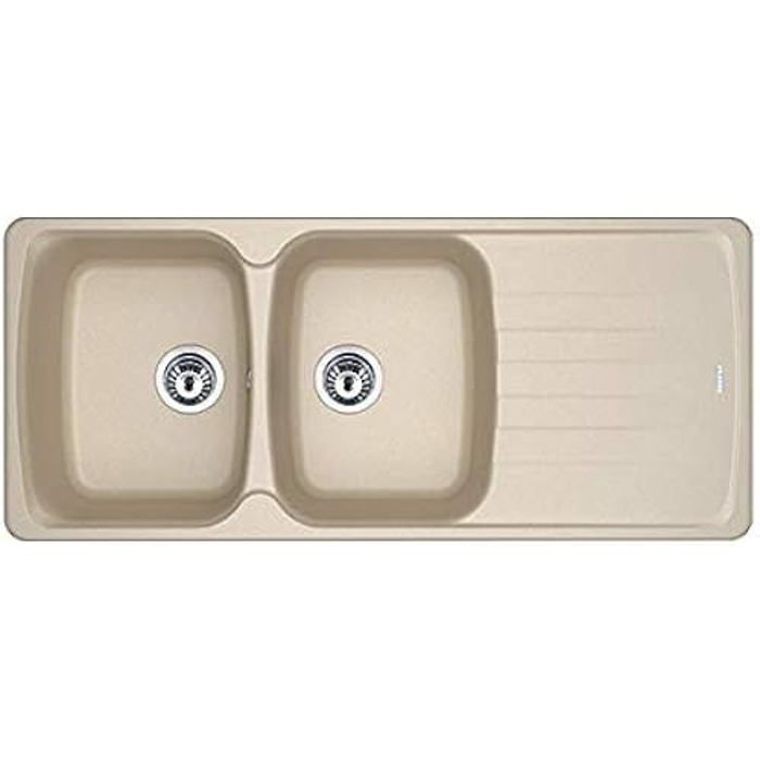 Fregadero de dos cubetas con escurridor - franke - azg 621 - rectangular -