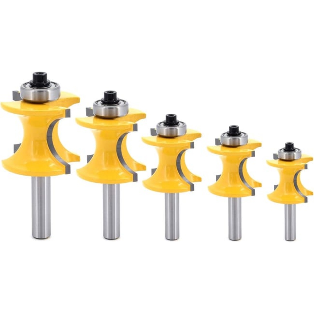 5 fresas bullnose 8mm radio 1/4-3/4" carpintería