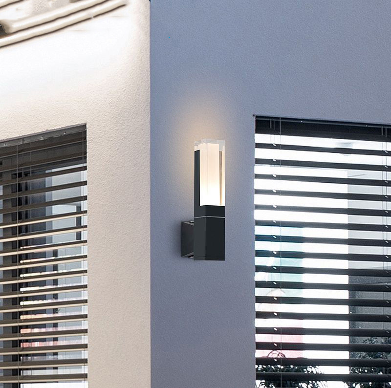 Aplique de pared exterior aluminio 7 w 6000 k blanco
