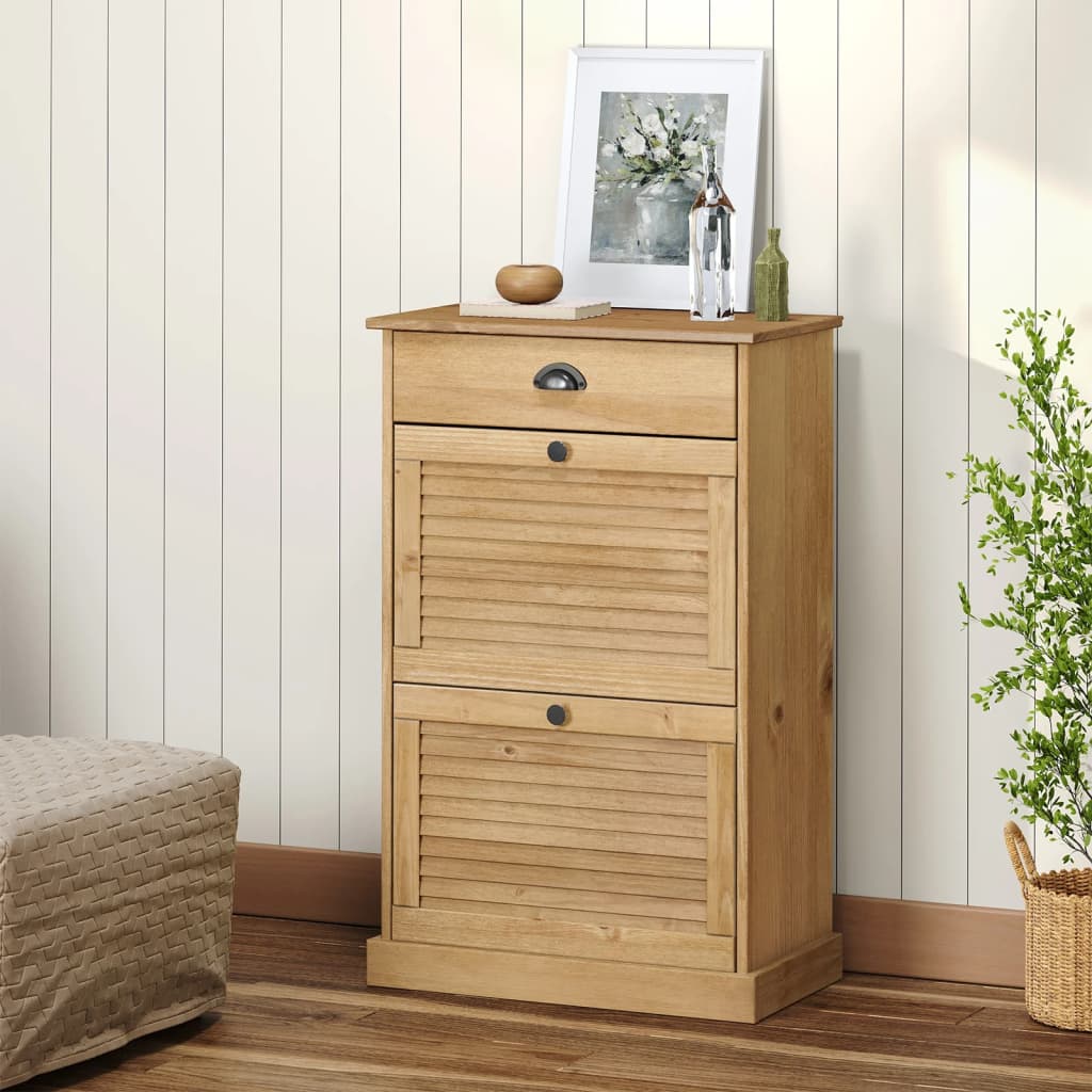 Zapatero vigo madera maciza de pino 60x35x96 cm esxt5089