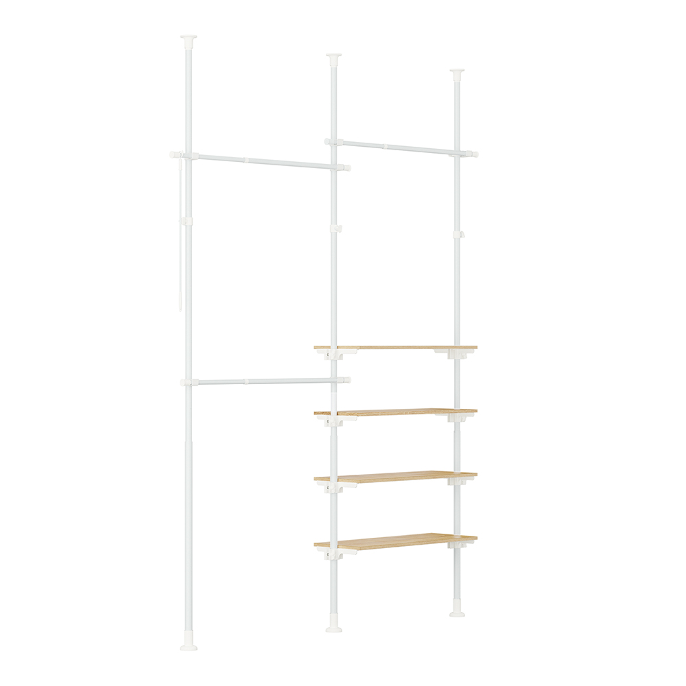Sobuy perchero telescópico ajustable blanco natural