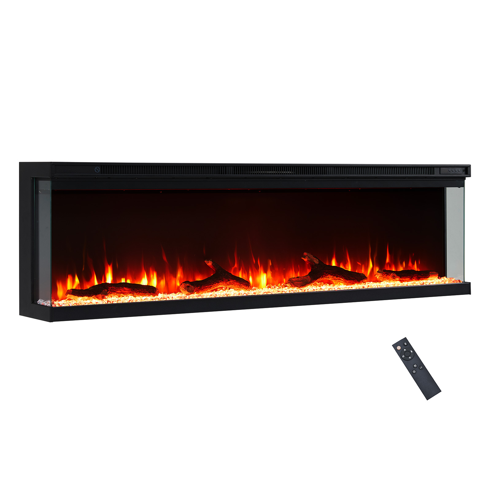 Chimenea eléctrica BALDERIA Orson 60 - empotrable, calefacción - negro
