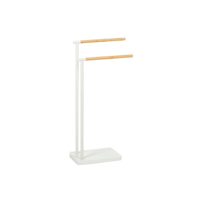Toallero pie blanco de metal 30 x 20 x 78