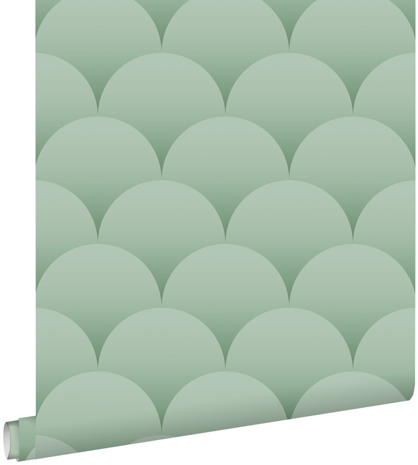 Estahome papel pintado arte deco verde grisáceo 50 x 900 cm