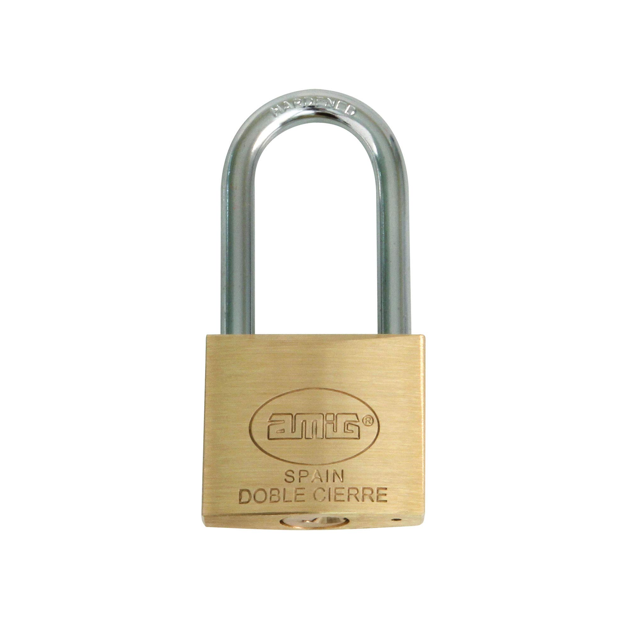 Amig - candado de llave de arco largo | latón y arco de acero | ancho: 30 m