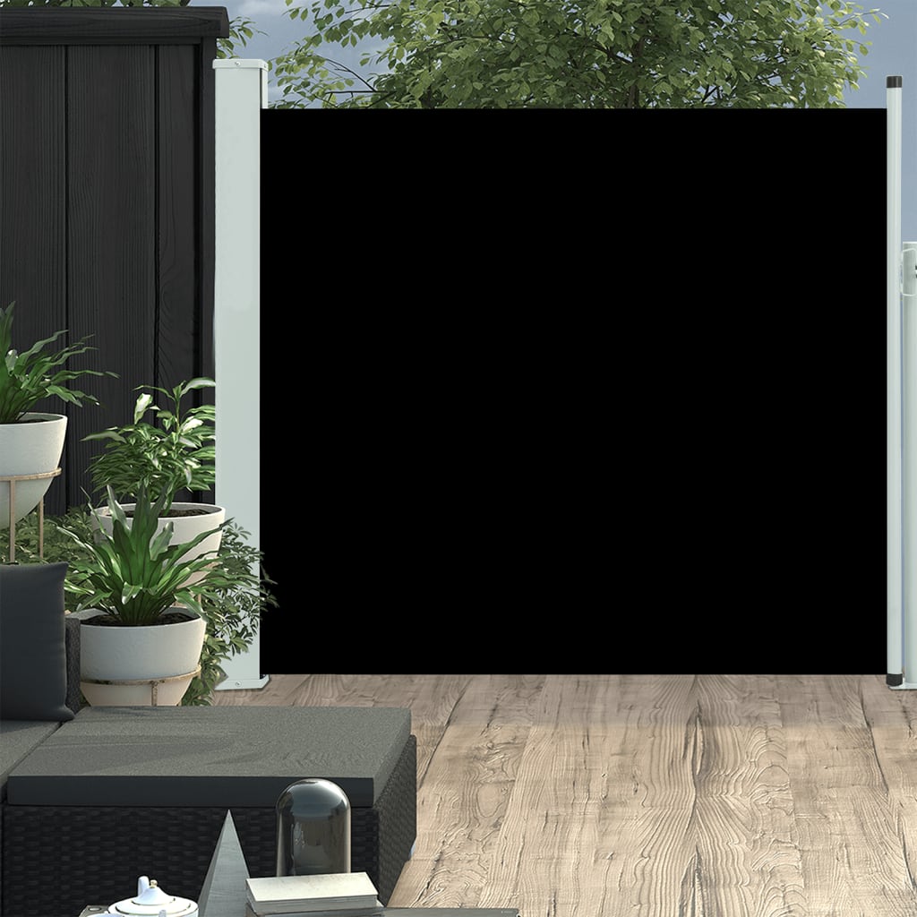 Toldo lateral retráctil de jardín negro 170x300 cm ety5355967