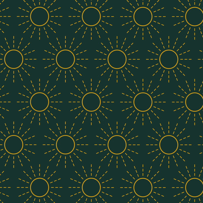 Papel pintado geométrico sol fondo verde 60cm por 300cm