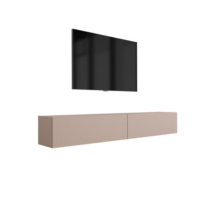 Mueble tv moderno - marrón caramelo - madera - 200x32x34 cm