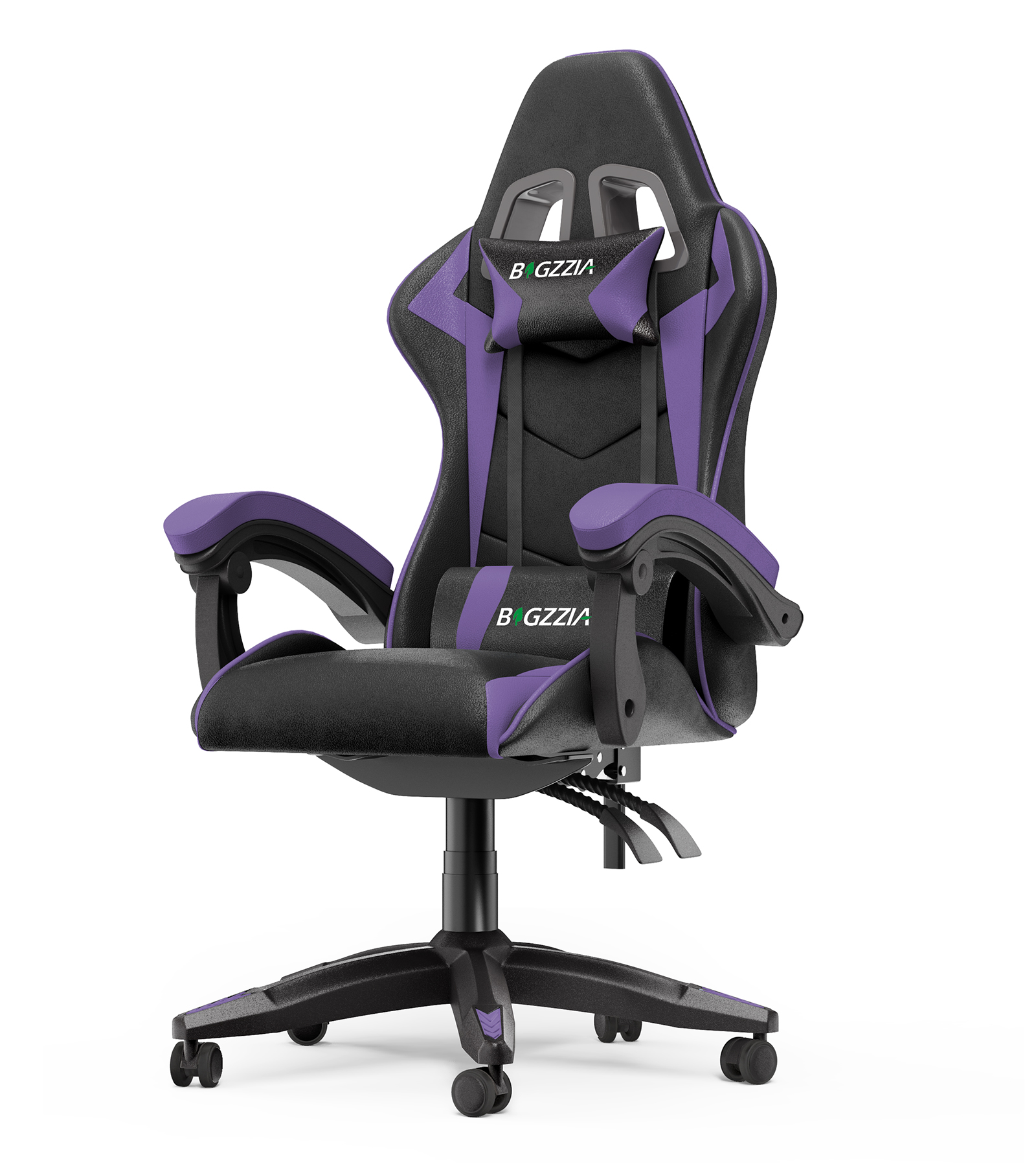 Silla gaming a, silla ergonómica para computadora - negra/morada