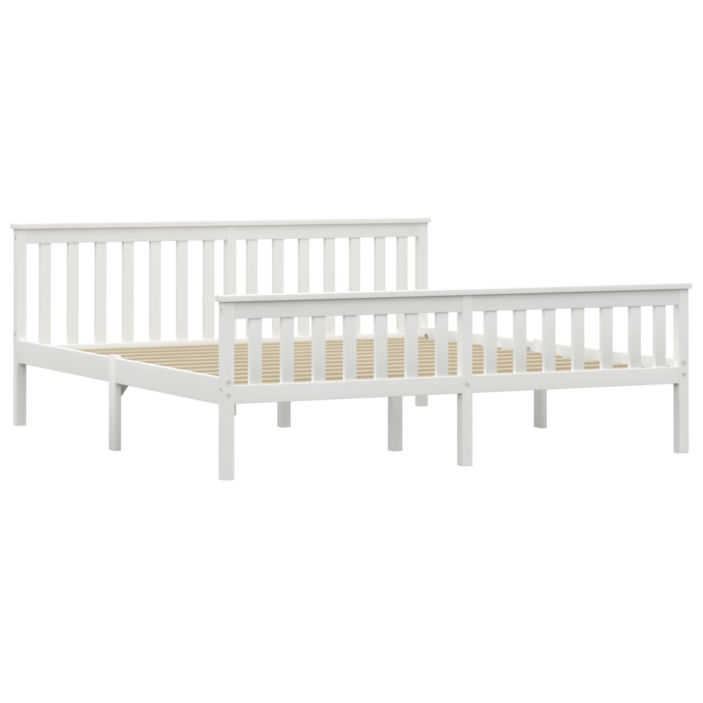 vidaXL estructura de cama sin colchón madera de pino blanco 180x200 cm