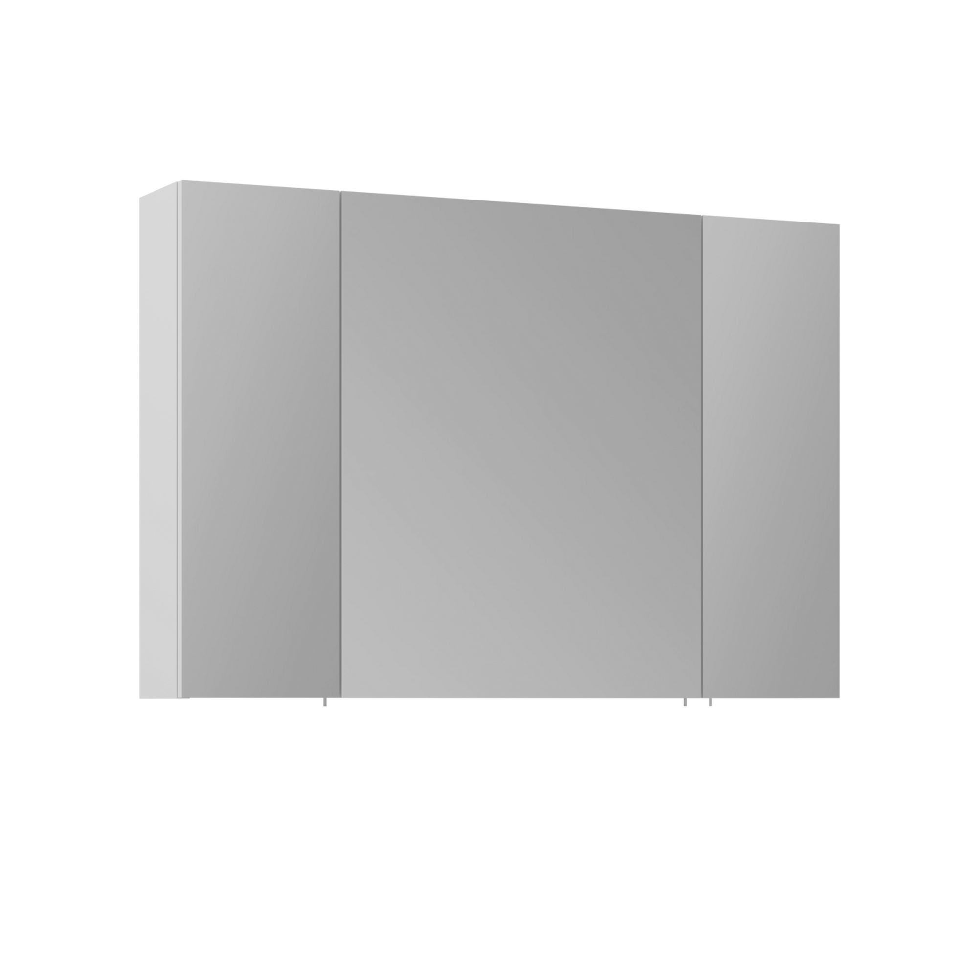 Mueble de baño con espejo <<side 100>> - 100 x 16 x 66 cm - blanco mate