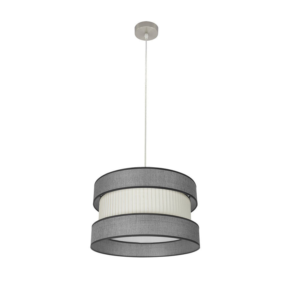 CoLGante home 1xE27 niquel/gris-beige regx40x40 cm
