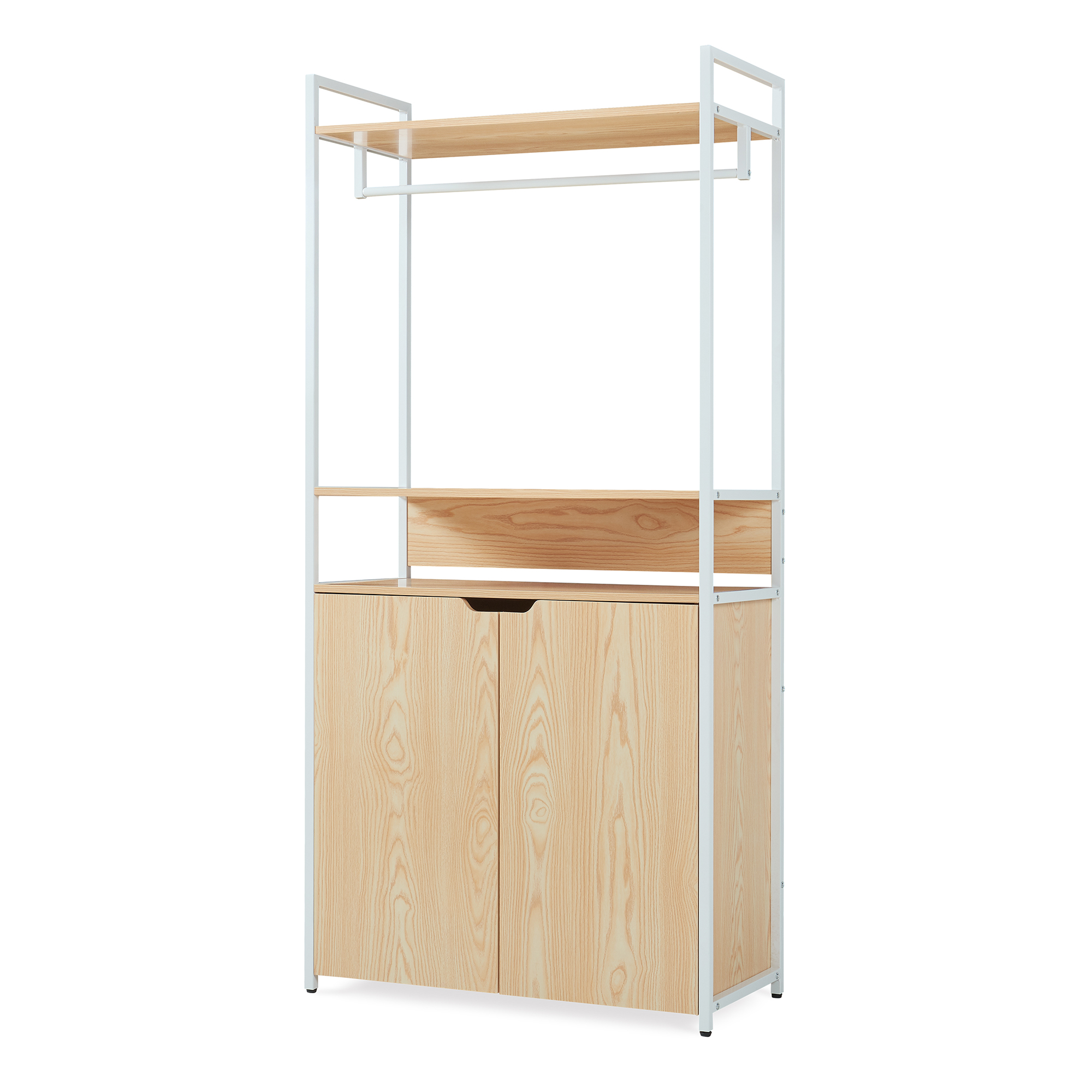 Perchero larem 180x84x40cm con puertas - efecto roble [en.casa]