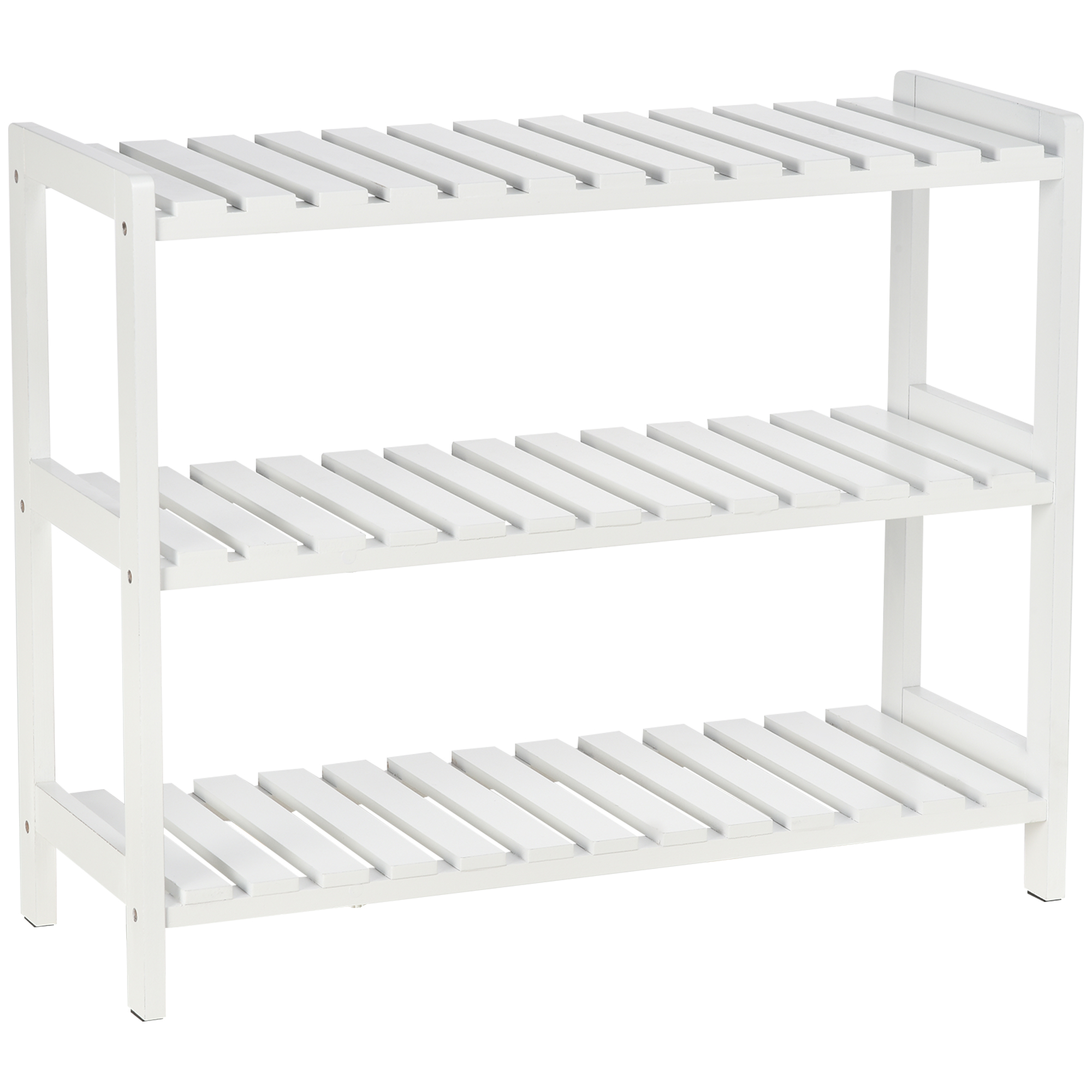 Zapatero 70x26x57.5 cm madera de pino, mdf color blanco Homcom